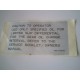 MB160890 YAZI UYARI İKAZ